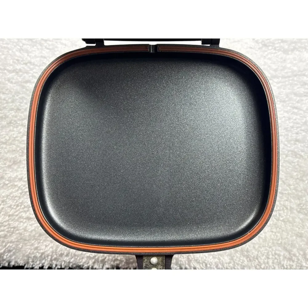 Happy Call Double Sided RED Frying Pan Griddle Camping
